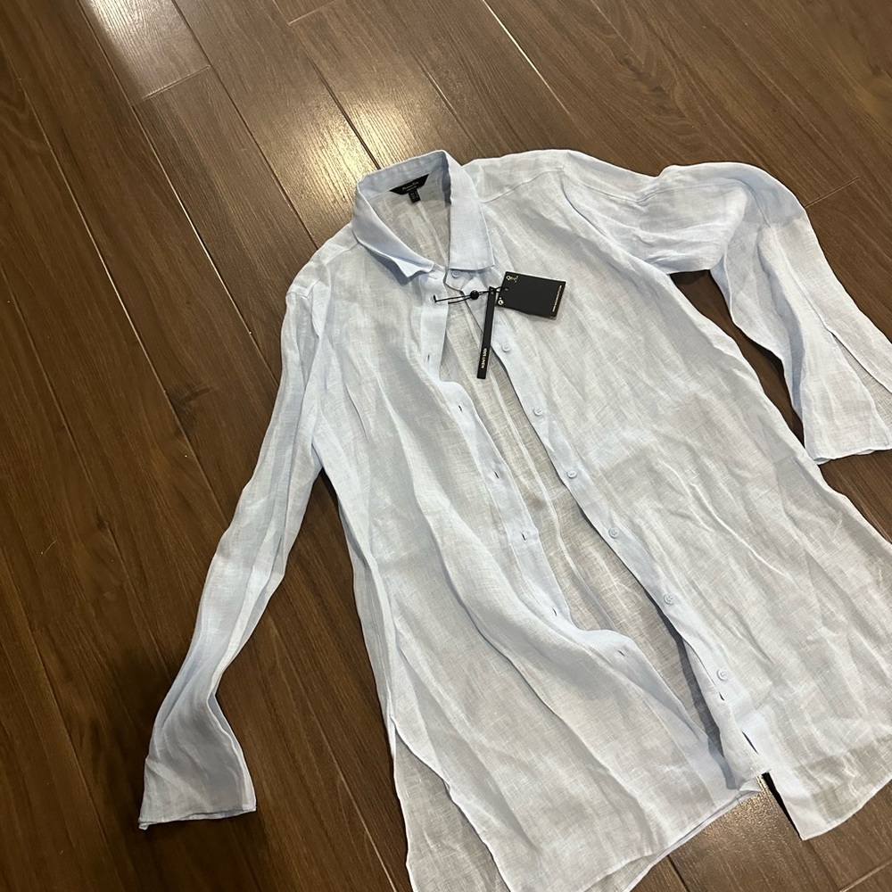 Zara Massimo Dutti Shirt 💯 % linen shirt - Picture 2 of 5